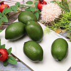 Gresorth 12pcs High-Grade Fake Green Lemon Decoration Realistic Fruits Artificial Lime for Home Party Holiday Adornment