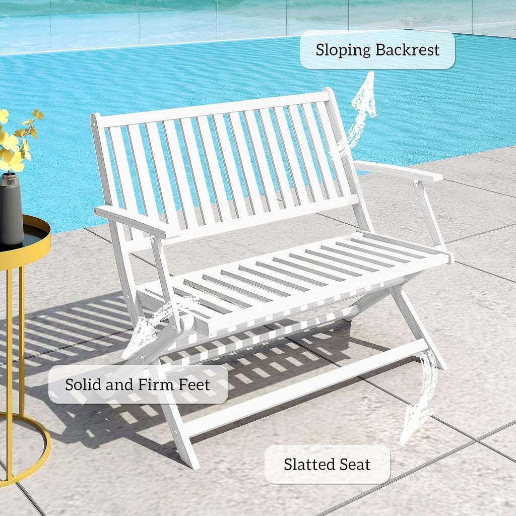 Acacia Wood Outdoor Garden Bench