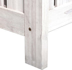 Patio Wooden Bench with Storage Box, 29 Gallon Outdoor Storage Bench, Large Entryway Deck Box w, Unique X Shape Back, for Deck, Porch Balcony, White