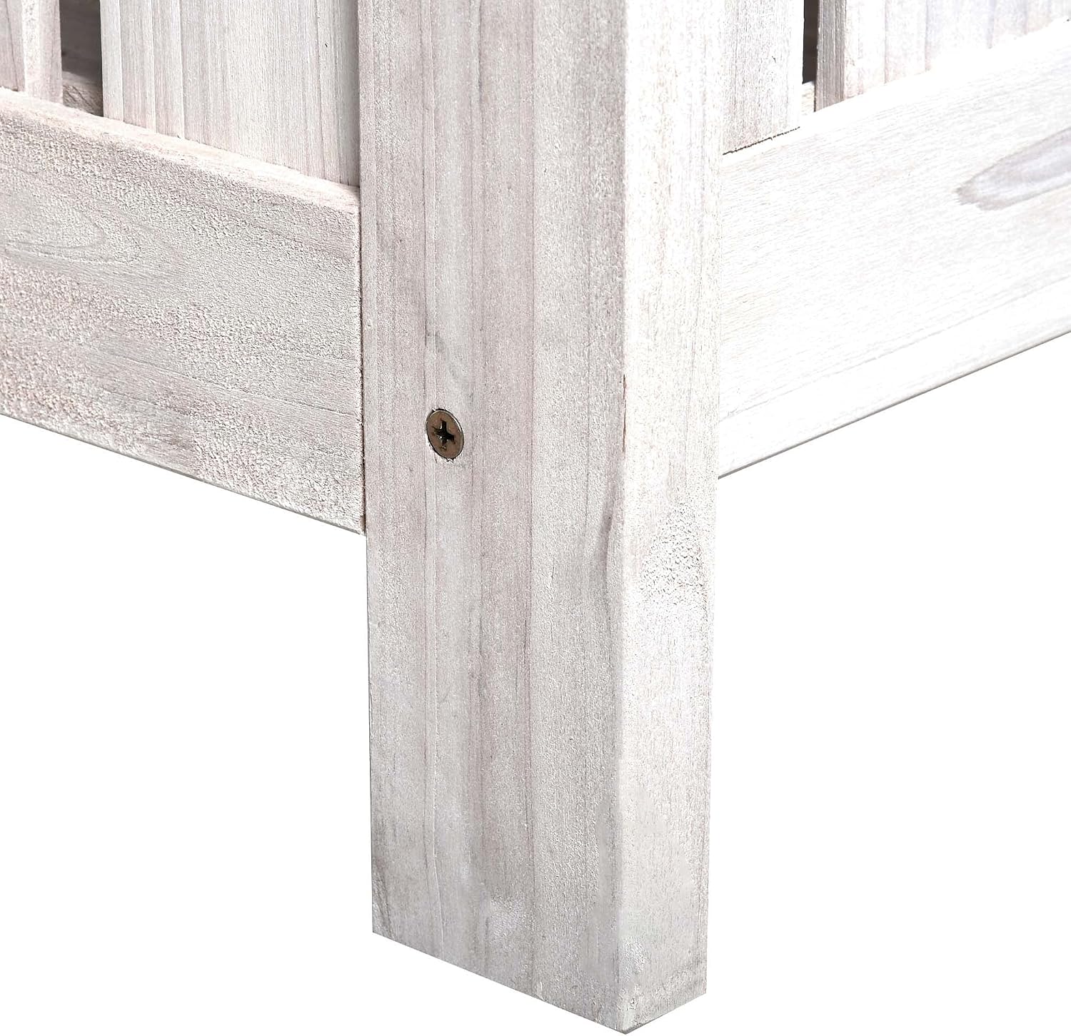 Patio Wooden Bench with Storage Box, 29 Gallon Outdoor Storage Bench, Large Entryway Deck Box w, Unique X Shape Back, for Deck, Porch Balcony, White