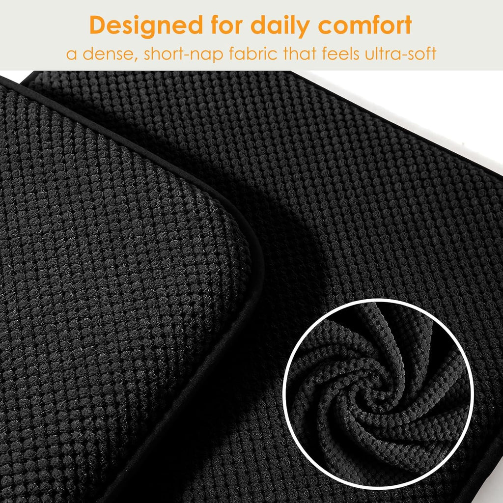 SWEMSTAR Chair Cushions - 15"*17" Kitchen Dining Chair Pads Foam Seat Cushion for Chairs Barstool Cushions Non Slip Seat Pad - Black