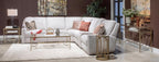 Magnussen Home Lorena Burnished Brass Round Accent Table