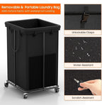 Rolling Laundry Hamper with Wheels – 150L Laundry Basket with Removable Bag & Sturdy Metal Frame, Large Tall Dirty Clothes Hampers for Bedroom, Laundry Room, Apartment, Dorm – Black