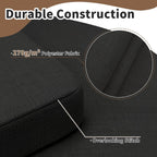 Chair Cushions for Dining Chairs 2 Pack 35D High-Density Foam Seat Cushions for Kitchen Chairs with Ties Non Slip and Removable Cover Chair Pads 16.5" x 16.5" x 2" (Black)