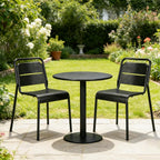 Metal Dining Room Chairs, Heavy Duty Stackable Chairs, Support Up to 380 lb, No Assemble, Kitchen Chairs Set of 4, Space Saving Seating for Home, Living Room, Waiting Room, Outdoor