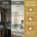 Kitchen Island Linear Pendant Light, 3-Light Gold Dining Room Chandelier with Clear Glass Globe Shades, Modern Linear Lighting Fixture Over Table