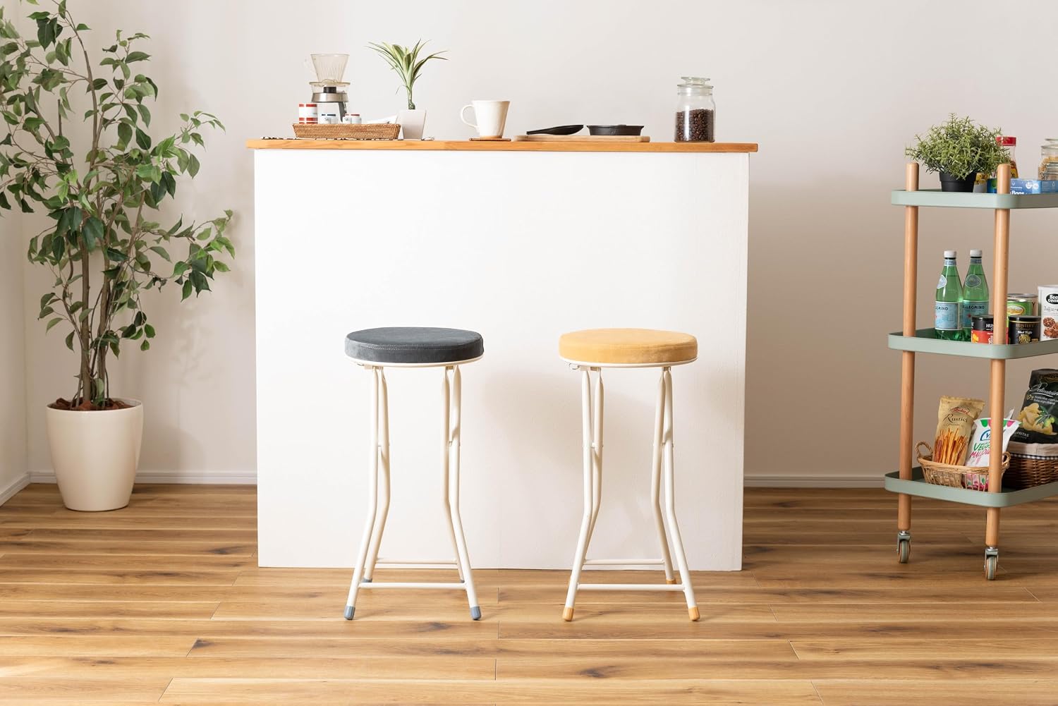 Azumaya-kk PC-34DGY Folding High Stool