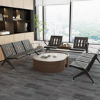 wonline Waiting Room Chairs 2 Seat w/Table, Waiting Room Chairs with Arm, Office Furniture Lobby Conference Reception Bench Office Guest Seating for Clinic Airport Hospital Barber Salon Bank