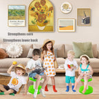 Fanboxk Active Chairs Kids Preschool Wobble Stool - Alternative Flexible Seating Balance Wiggle Stool for Classroom,Preschool,Kindergarten&Elementary School,Active Sensory Chairs,Ages3-8,Green(14in)
