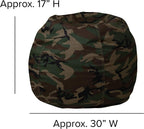 BizChair Small Camouflage Refillable Bean Bag Chair for Kids and Teens