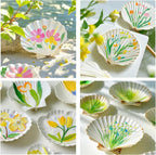 Large Natural Sea Shells 4''-5'' White Scallop Shells 8PCS for DIY Craft Making, Baking, Hand Painting, Ocean Themed Party and Home Decor
