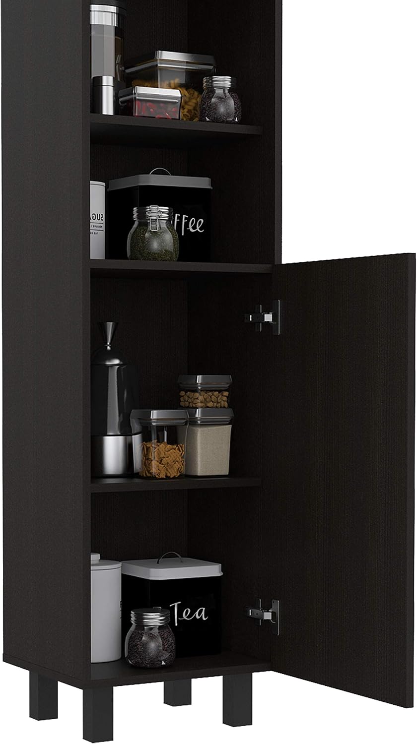 2-Door Pantry Cabinet,with Two 2-Cabinet Spaces and Two Open Shelves,Buffet Kitchen Sideboard for Kitchen,Dining Room