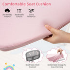 POWERSTONE Kids Desk Chair, Adjustable Mesh Computer Chair with Armrest, Soft Cushion and Mid Back Swivel Office Chair for Teens Students (Pink)