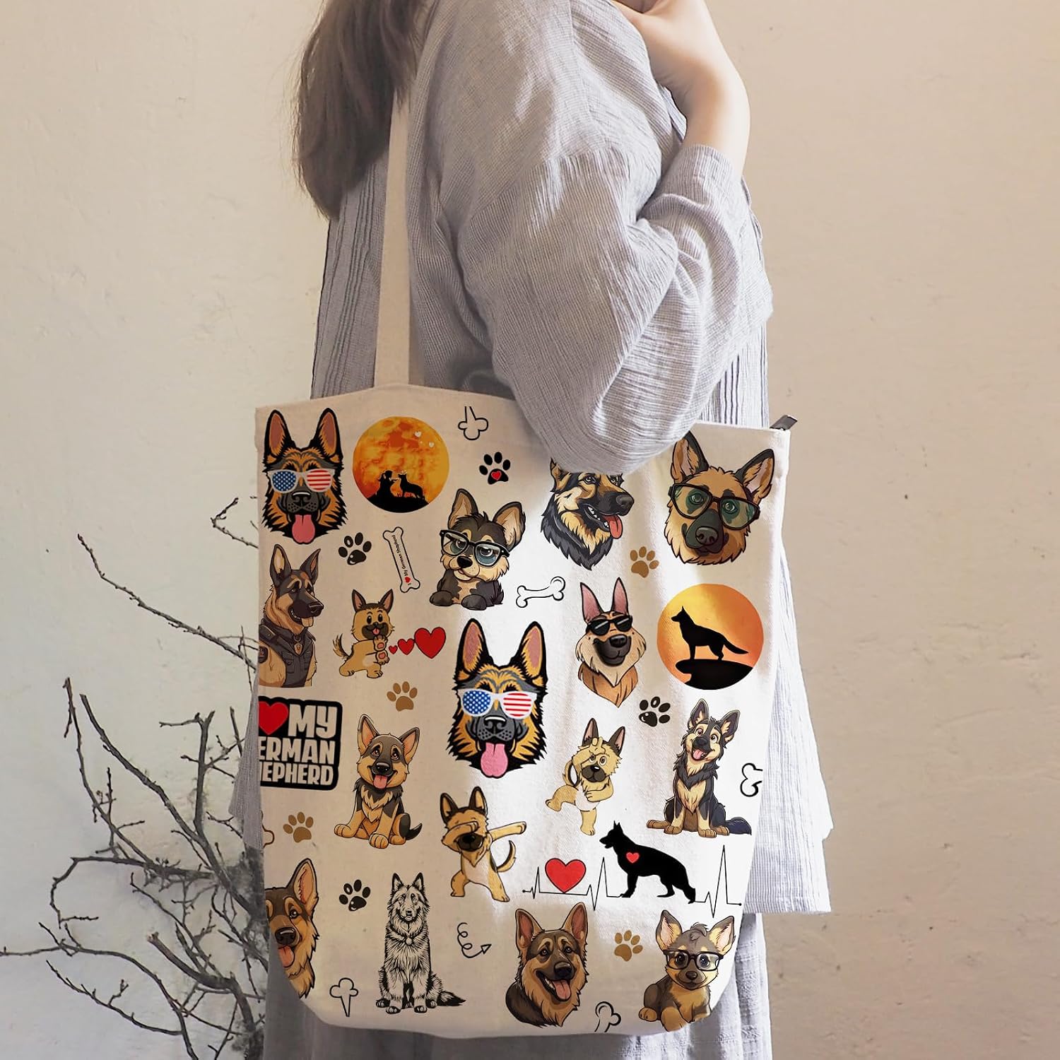 DOOX Canvas Tote Bag for Women, Reusable - Gift/Shopping/Beach/Grocery Canvas Bag - Birthday & Christmas Gifts for Women ﻿