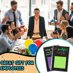 Motipuns 72 Pcs Teacher Appreciation Gifts Wooden Sticky Notes Holder Motivational Gifts for Coworkers Office Volunteer Thank You Gift Team Work Sticky Notes OPP Bags for Mother Nurse Staff Employee