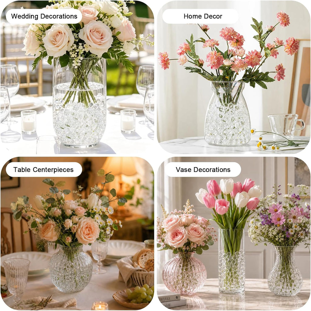 160,000 Pieces Clear Vase Filler Beads,Christmas Decoration, Wedding Centerpiece, Floating Candles, Floral Decoration