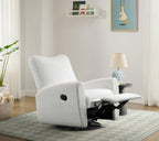 Oxford Baby Synergy Glider Recliner Rocking Chair 360° Swivel for Nursery and Living Room - Plush White