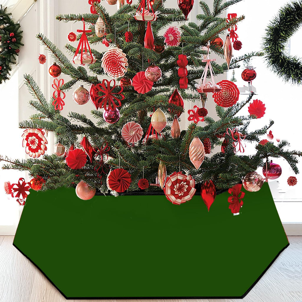 Christmas Tree Collar,31 Inches Green Christmas Tree Base Cover for Artificial Trees,Hexagon Stand Foldable Xmas Tree Collars for Party Holiday Winter Party Tree Decorations-31INCH