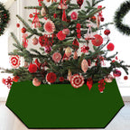 Christmas Tree Collar,31 Inches Green Christmas Tree Base Cover for Artificial Trees,Hexagon Stand Foldable Xmas Tree Collars for Party Holiday Winter Party Tree Decorations-31INCH