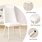 TesNus White Dining Table Set for 6, 67" Modern Marble Dining Table Set for Family Dining Room, Cream White Oval Table Set with Beveled 3.5" Top & Roman Column Pedestal Base, Easy 4-Screw Assembly