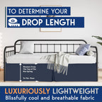 Pleated Daybed Skirt with Split Corners Twin Size - 14 Inch Tailored Drop Easy Fit - Pleated Daybed Dust Ruffle - 100% Microfiber Soft, Wrinkle-Free Daybed Bedskirt (Navy Blue, Twin-14 Drop)