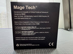 Mage Tech Card Deck Box for MTG Commander - Patented Design, Commander Display, Fits 100 Double-Sleeved Cards, 35pt Card Brick & Dice Tray - Black/Gray