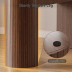 55 Inch Console Table with 2 Drawers, Fluted Entryway Tables with Storage, Sofa Table Behind The Couch, Hallway Tables, Mid-Century Modern Foyer Table for Entryway, Hallway, Living Room, Walnut
