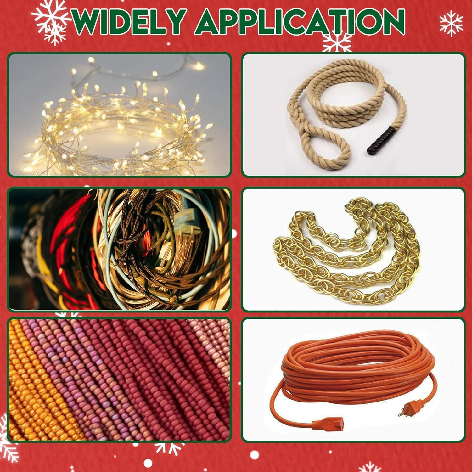 12PCS Rotating Handle Christmas Lights Storage Holder, Efficient & Durable,Tangle-Free Wires, Rope Winder for Ropes, String Lights, Fairy Lights, Wires, Garlands, Beads, Cords