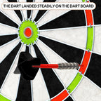 Dartboard Cabinet Set with 18" Bristle Dartboard - Self-Healing Sisal, 6 Steel Tip Darts, Scoreboard & Chalk - All-in-One Game Room Set for Home, Bar, Garage (Gray)