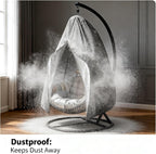 Heavy-Duty 210D Oxford Swing Cover-Waterproof UV-Resistant and Windproof Hammock with Drawstring(Single(115cmx190cm))