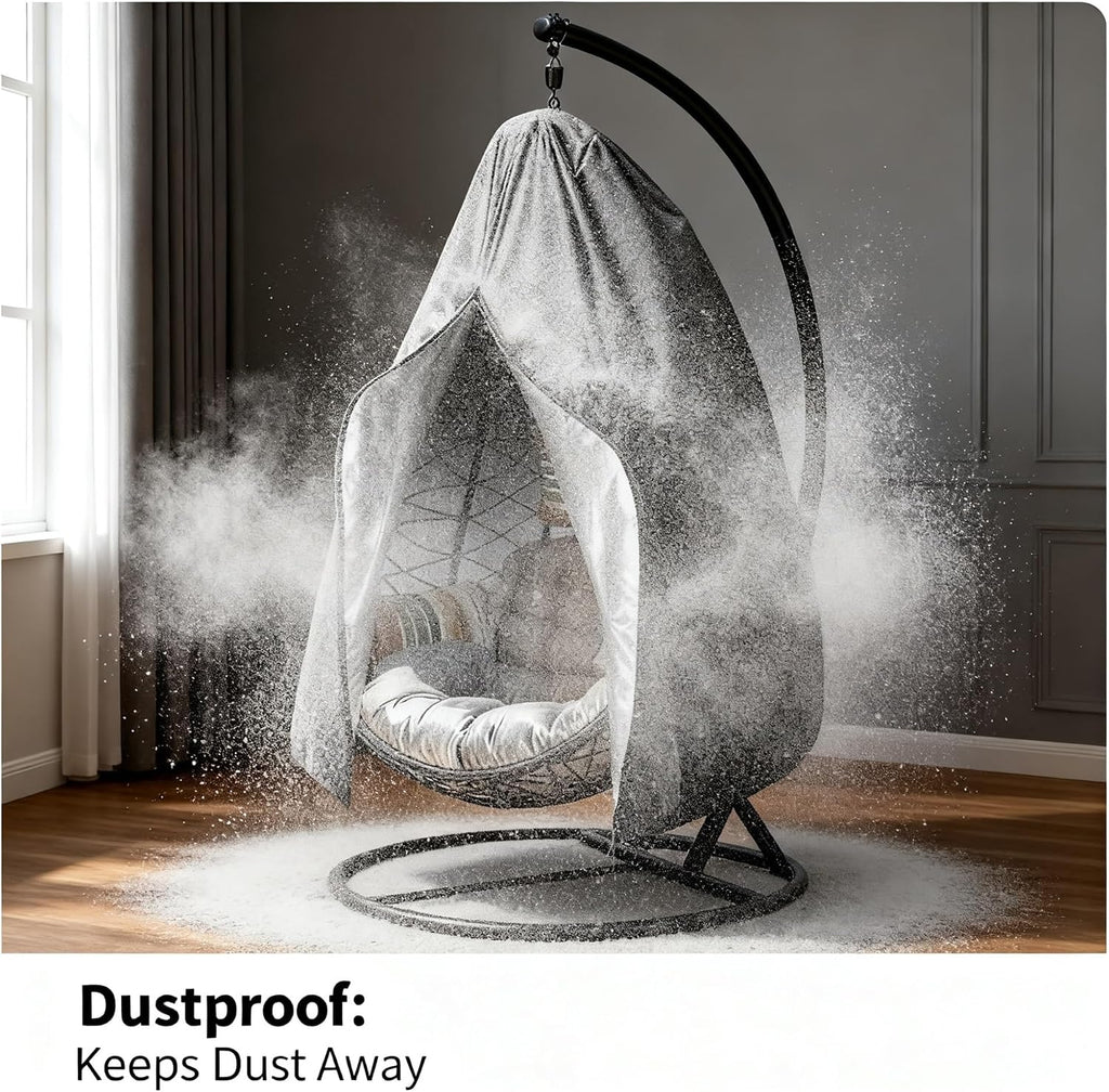 Heavy-Duty 210D Oxford Swing Cover-Waterproof UV-Resistant and Windproof Hammock with Drawstring((200cm*230cm) with storagebag)