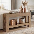 Tribesigns 63 Inch Entryway Table with 2 Drawers, Farmhouse Console Table with Storage Shelf, Long Sofa Table Behind Couch for Living Room, Hallway, Foyer, Brown