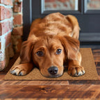 Croft&Cane Woven Coir Doormat – 2 Pack Basketweave Design Non Slip Heavy Duty Back Door Mat - Easy Clean Dirt Trapping Durable Indoor Outdoor Entryway Front Door Mat – 17 x 30 Inches - Natural