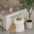 Foldable Side Table Round End Table for Living Room Bedroom Studio Coffee Shop