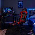 Gaming Chair Computer Chair Ergonomic Gaming Chair with Footrest Reclining High Back Video Game Chair with Lumbar Support Headrest Armrest Swivel Seat for Women, Men (Red)