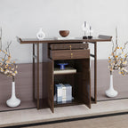 Meditation Shrine Buddhist Altar Table - Buddha Pooja Spiritual Prayer for Saints At Home Greek Altar Catholic Loved Ones Ancestral Counter for My Jesus Ofrenda Table,Walnut/47.2Inch