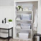 Rubbermaid Cleverstore 71 Qt Clear Storage Bins with Lids, 4-Pack, Stackable, BPA-Free, Made in USA