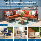 Detiblue Custom Size Chair Cushion Set, Seat & Back Replacement Cushions for Indoor Outdoor Furniture, Personalized Fabric & Print Options with Soliguard Performance