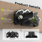 Hikeen Ski & Snowboard Wall Mount,Fits Any Ski or Snowboard, Ski Wall Rack Non-Slip Storage for Garage Organization,Space-Saving Winter Gear Organizer,2 Pack