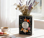 LIFFY Book Vase for Flower Decorative Ceramic Vases Cute Home Decor for Bookshelf Dining Table Desk Office Home Decor Unique Vase for Book Lovers (6.5")
