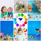 Chalyna 70 Pcs Acrylic Gem Alloy Gold Round Decor Set with Gift Bag for Birthday Party Supplies 7.9 x 11.8 Inch