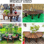 Semicircular Design Outdoor Benches,Wooden Curved Bench Weatherproof Outdoor Benches,for Garden,Lawn,Patio& Backyard