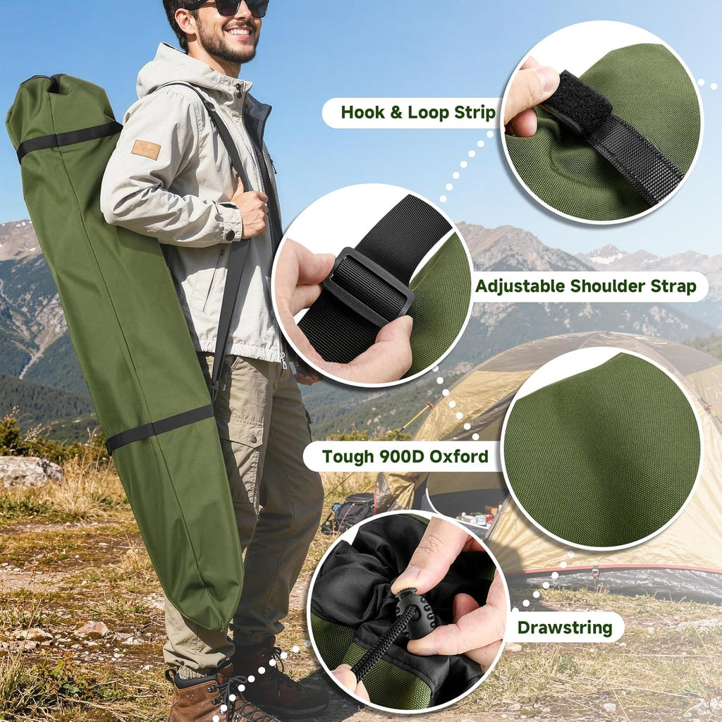 Xxerciz Camping Chair Replacement Bag 48 Inches Folding Chair Carry Bag with Adjustable Shoulder Strap Nylon Storage Tent Bag Heavy Duty Chair Bag for Travel Camping Sports (Exclude Chair)