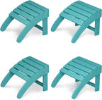 PeakPursuit Adirondack Ottoman Foot Rest for Adirondack Chair, HDPE Resin Weather-Resistant Outdoor Patio Footstool for Porch, Pool, Lawn & Backyard Use