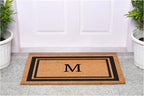 Calloway Mills 152962436M Black Border 24" x 36" Monogram Doormat, (Letter M)