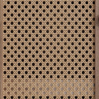 64" Tall Pantry Cabinet, Rattan Doors, 2 Drawers, Adjustable Shelves, Anti-Tip Design, Hard Wood, Walnut Finish for Kitchen, Dining, Living Room