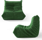 YITAHOME Bean Bag Chairs for Adults, Giant Lazy Floor Sofa with Memory Foam, Comfy Cordury Fireside Chair Beanbags for Living Room Apartment Dorm Office, Green