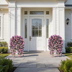 Artificial Hanging Flowers for Outdoors, 6PCS Faux Silk Artificial Flowers for Outdoors, UV Resistant Fake Flowers, No Fade Trailing Greenery, Decor for Home Porch Patio Balcony Garden Yard