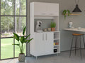 Kitchen Pantry Cabinet, 3 Shelves, Open Rack Storage, 37 Inch Countertop