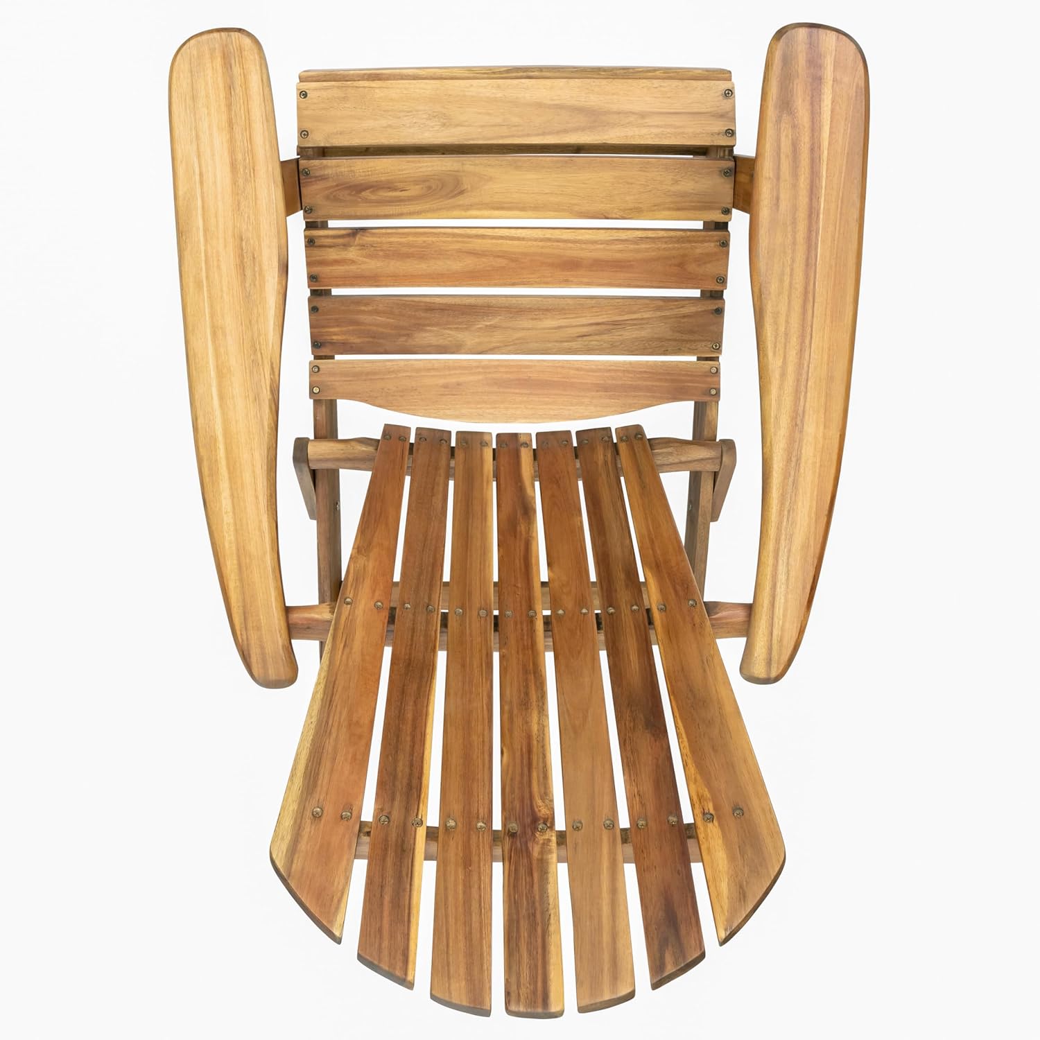 Christopher Knight Home Hanlee Folding Wood Adirondack Chair, Natural Stained Twin